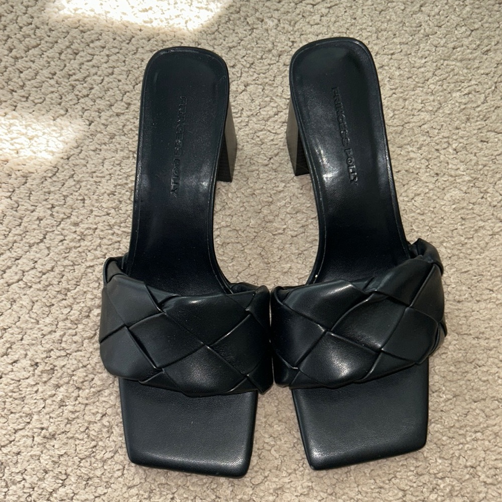 Princess Polly Black Chunky Heels